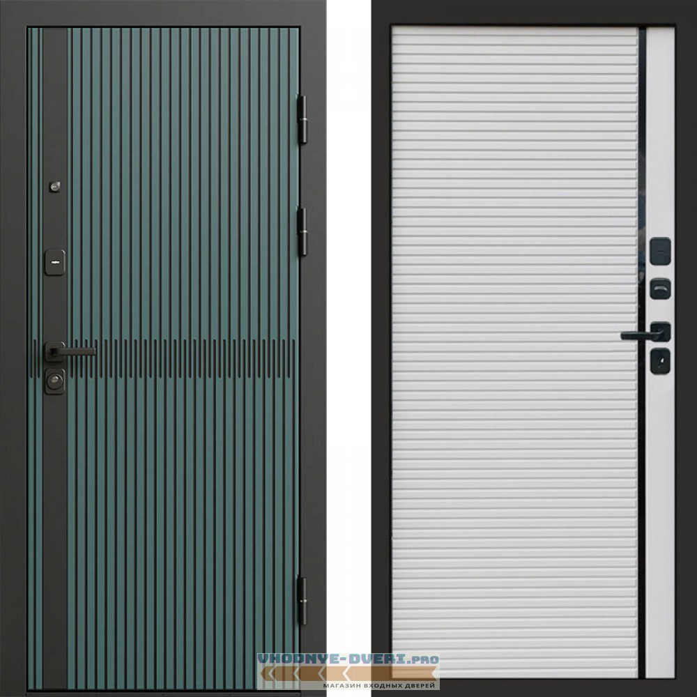 Входная дверь ГРАУНД Velutto Verde Бетон Porte white